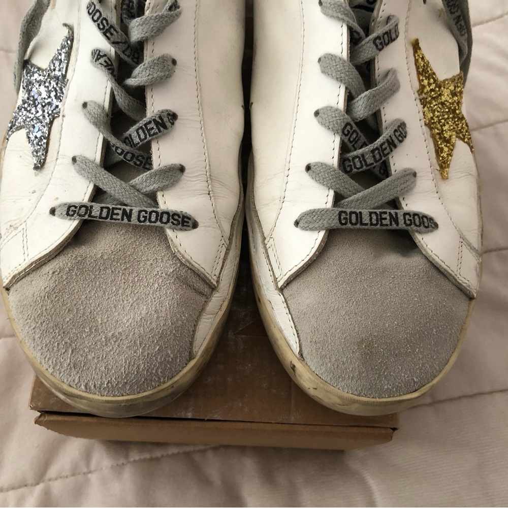 Golden Goose Superstar Low Sneaker Gold & Silver Glitter - Picture 6 of 14